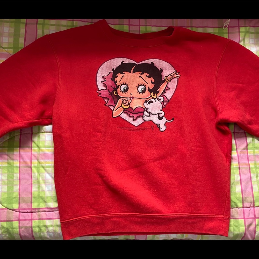 Red Betty Boop crewneck size large